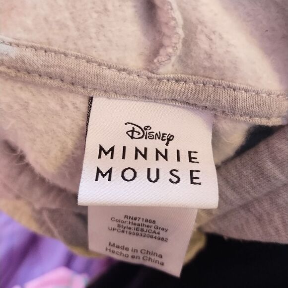 Disney Minnie Mouse Gray Sweatshirt Medium NWOT - Picture 2 of 6